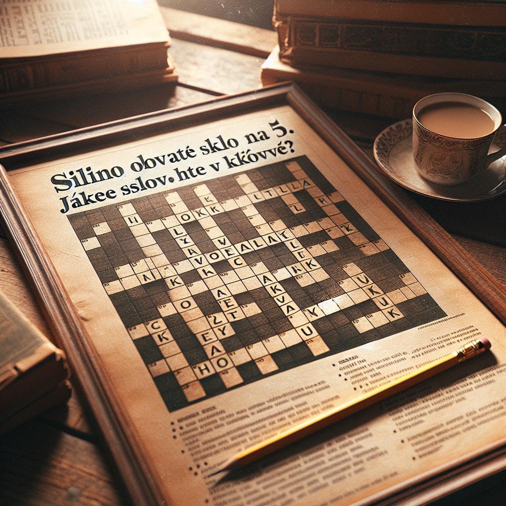 Silně olovnaté sklo Na 5: Jaké slovo hledáte v křížovce?