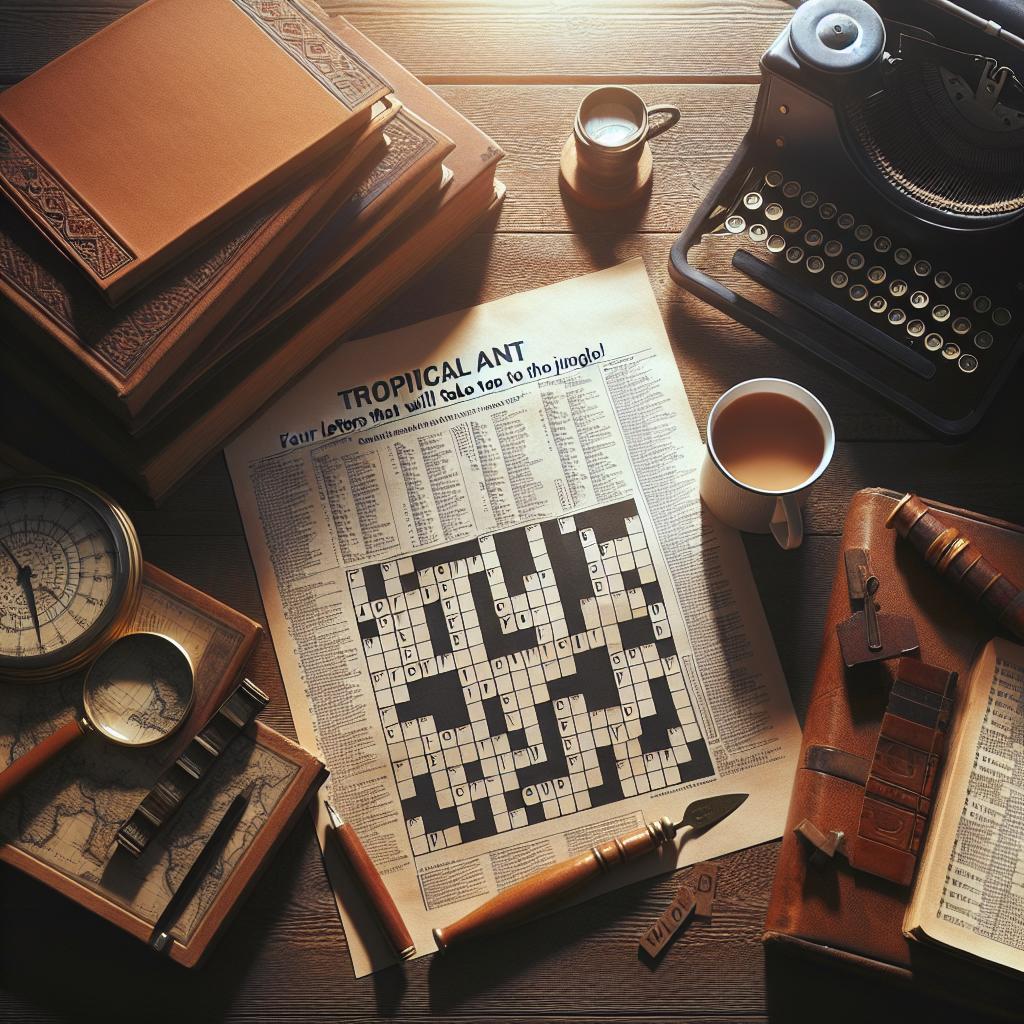 Tropický mravenec: Čtyři písmena, která vás zavedou do džungle!