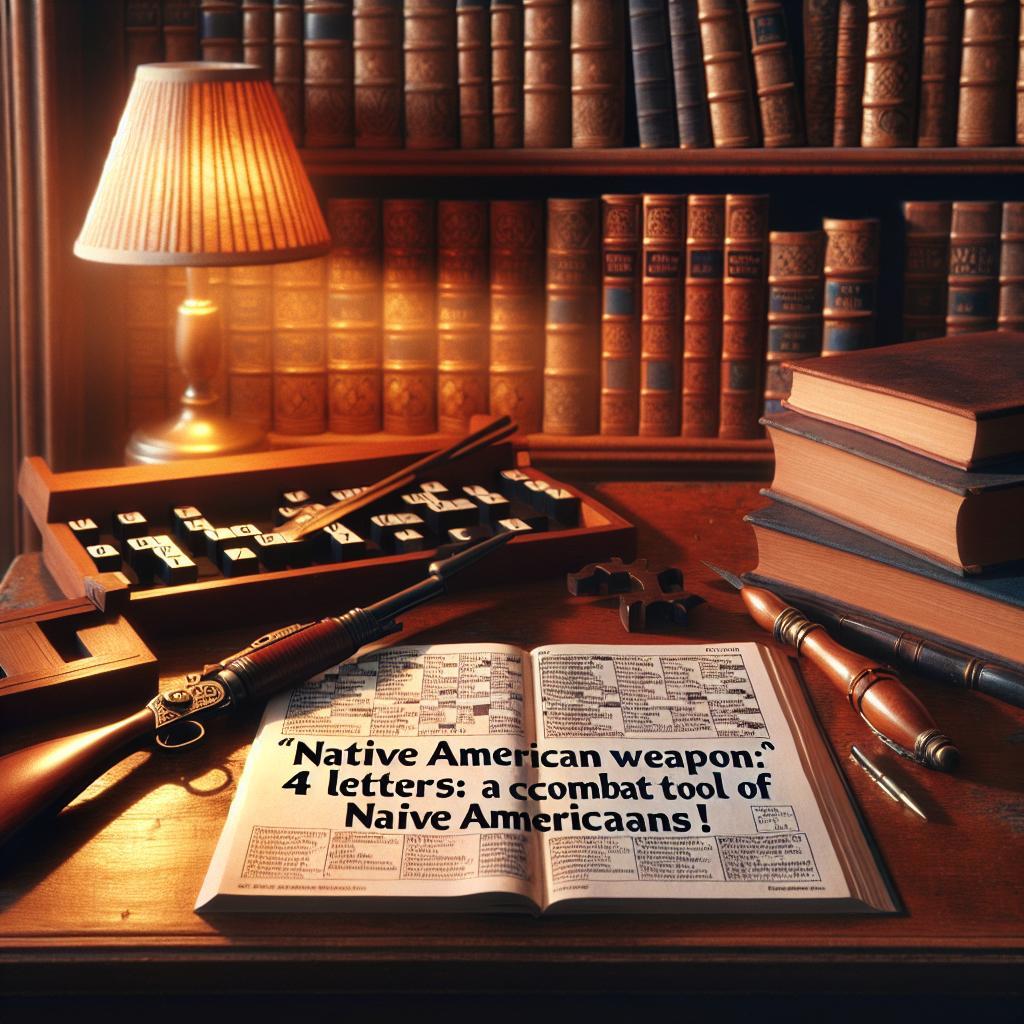 Indiánská zbraň: Na 4 písmena, bojová pomůcka indiánů! 1 Indiánská zbraň: Na 4 písmena, bojová pomůcka indiánů!