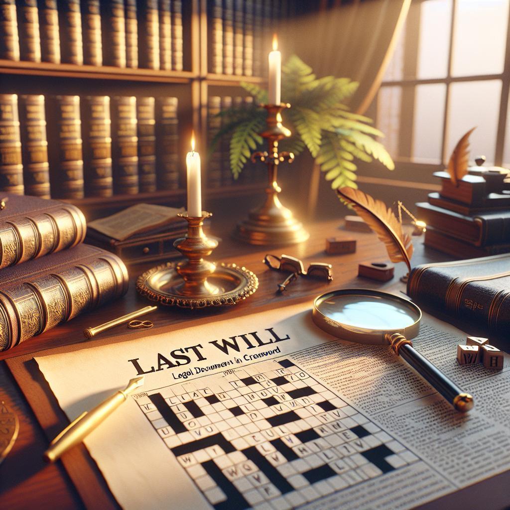 Závěť: Na 5 písmen – Právní dokument v křížovce! 1 Závěť: Na 5 písmen – Právní dokument v křížovce!