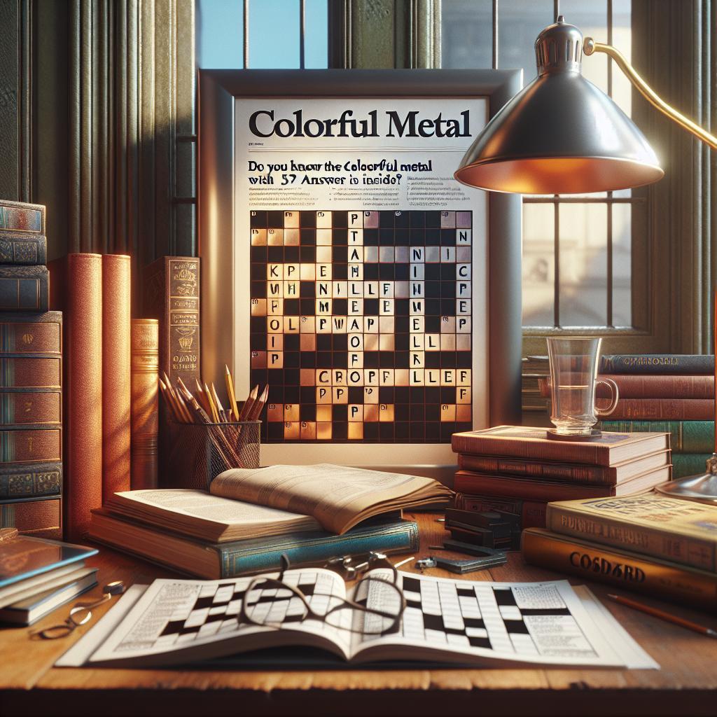 Barevný kov: Znáte barevný kov na 5 písmen? Odpověď uvnitř! 1 Barevný kov: Znáte barevný kov na 5 písmen? Odpověď uvnitř!