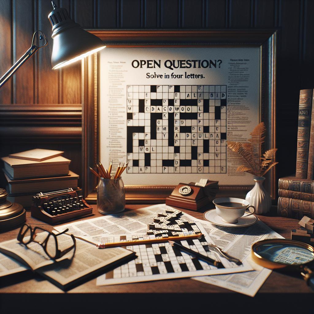 Otevřená otázka? Vyřešte ji ve čtyřech písmenech. 1 Otevřená otázka? Vyřešte ji ve čtyřech písmenech.