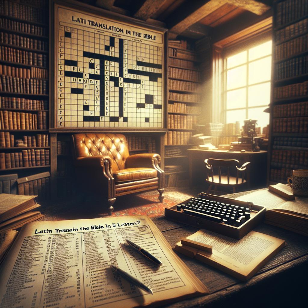 Latinský překlad Bible Na 5 Písmen: Jaká je správná odpověď? 107 Latinský překlad Bible Na 5 Písmen: Jaká je správná odpověď?