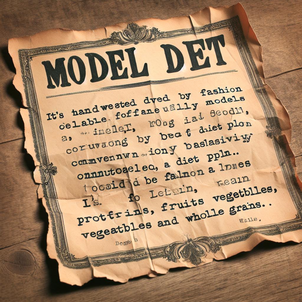 Dieta modelek: Odkud pochází název?