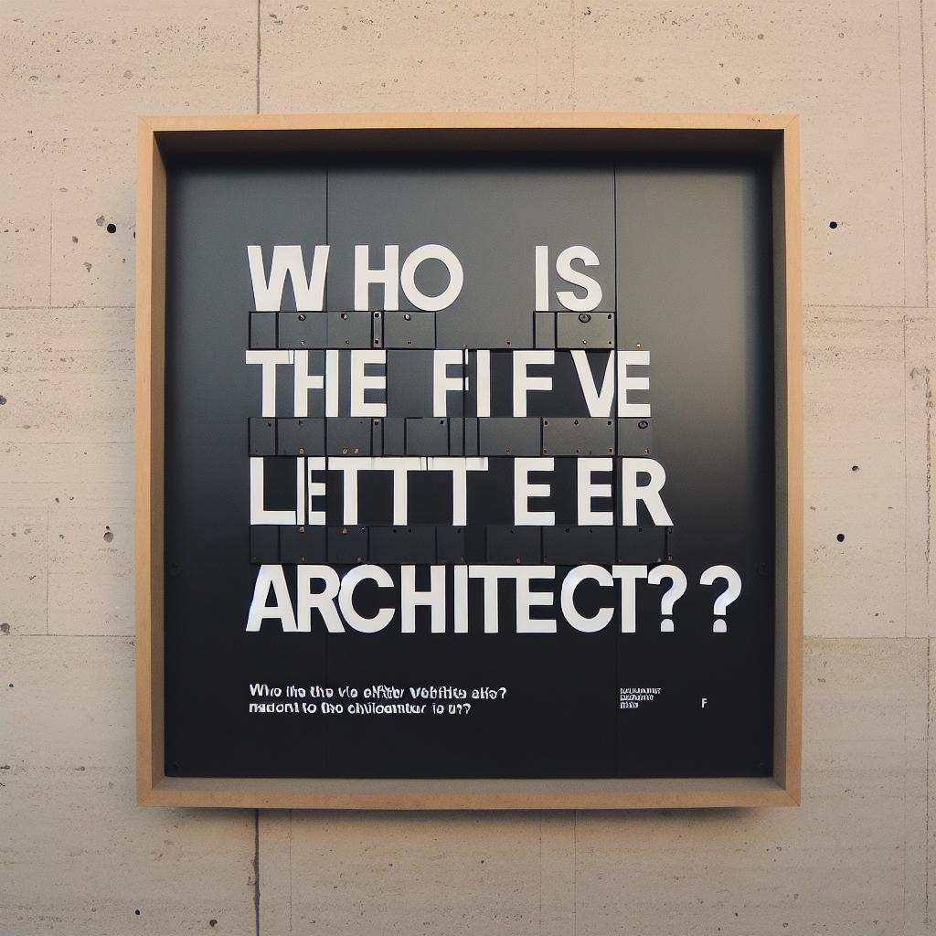 Kdo je architekt na pět písmen?